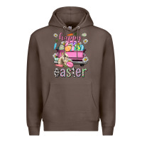 Coffee Bunny Happy Easter truck Easter Day Premium Hoodie - Neo Western