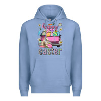 Bunny Happy Easter Truck Easter Day Premium Hoodie | Teevron