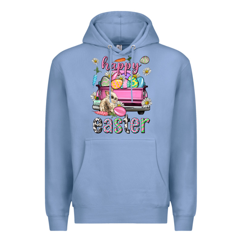 Bunny Happy Easter Truck Easter Day Premium Hoodie by Neo Western | Teevron