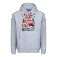Heather Grey Bunny Happy Easter truck Easter Day Premium Hoodie - Neo Western