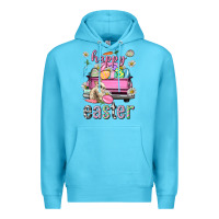 Ocean Blue Bunny Happy Easter truck Easter Day Premium Hoodie - Neo Western