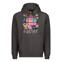 Smoke Bunny Happy Easter truck Easter Day Premium Hoodie - Neo Western