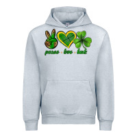Heather Grey peace love luck st. patricks day nePeace love luck Urban Hoodie - Neo Western