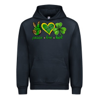 Navy peace love luck st. patricks day nePeace love luck Urban Hoodie - Neo Western