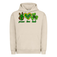Pigment French Oak peace love luck st. patricks day nePeace love luck Urban Hoodie - Neo Western