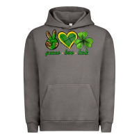 Pigment Tornado peace love luck st. patricks day nePeace love luck Urban Hoodie - Neo Western