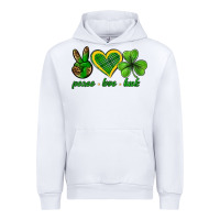 White peace love luck st. patricks day nePeace love luck Urban Hoodie - Neo Western