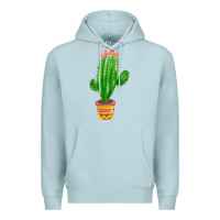 Blue Mist mexican cactus Premium Hoodie - FaDigitalArtStudio