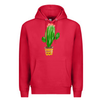 Cardinal mexican cactus Premium Hoodie - FaDigitalArtStudio