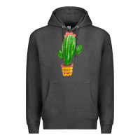 Charcoal Heather mexican cactus Premium Hoodie - FaDigitalArtStudio