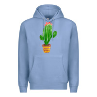 Colony Blue mexican cactus Premium Hoodie - FaDigitalArtStudio