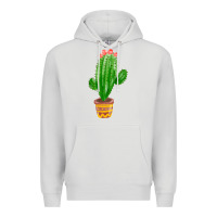 Dove Grey mexican cactus Premium Hoodie - FaDigitalArtStudio