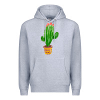 Heather Grey mexican cactus Premium Hoodie - FaDigitalArtStudio