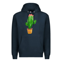 Navy mexican cactus Premium Hoodie - FaDigitalArtStudio