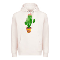 Pale Pink mexican cactus Premium Hoodie - FaDigitalArtStudio