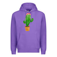 Purple mexican cactus Premium Hoodie - FaDigitalArtStudio