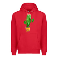 Red mexican cactus Premium Hoodie - FaDigitalArtStudio