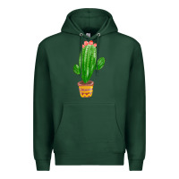 Sports Green mexican cactus Premium Hoodie - FaDigitalArtStudio