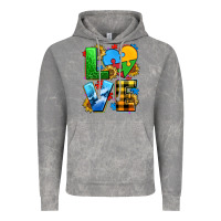 Cloud Rock love with heart sunflower Vintage Hoodie - AdoDesignShop