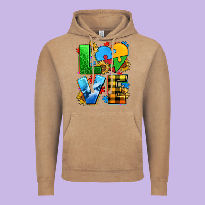 Love With Heart Sunflower Vintage Hoodie Designed By Adodesignshop