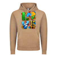 Vintage Coffee love with heart sunflower Vintage Hoodie - AdoDesignShop