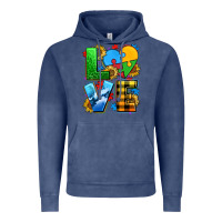 Vintage Denim love with heart sunflower Vintage Hoodie - AdoDesignShop