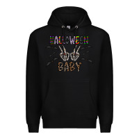 Black halloween baby Premium Hoodie - CowhideDigitalArt