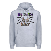 Heather Grey halloween baby Premium Hoodie - CowhideDigitalArt