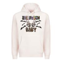 Pale Pink halloween baby Premium Hoodie - CowhideDigitalArt