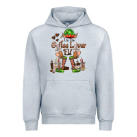 Heather Grey im the coffee lover elf Urban Hoodie - FaDigitalArtStudio