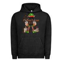 Pigment Black im the coffee lover elf Urban Hoodie - FaDigitalArtStudio