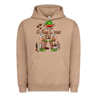 Pigment Burro im the coffee lover elf Urban Hoodie - FaDigitalArtStudio