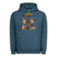 Pigment Midnight Navy im the coffee lover elf Urban Hoodie - FaDigitalArtStudio