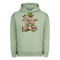 Pigment Oil Green im the coffee lover elf Urban Hoodie - FaDigitalArtStudio