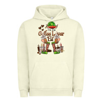 Pigment Pistachio im the coffee lover elf Urban Hoodie - FaDigitalArtStudio