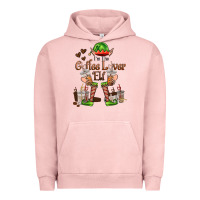 Pigment Salmon im the coffee lover elf Urban Hoodie - FaDigitalArtStudio