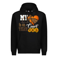 Black my heart is on that court Premium Hoodie - HRA Design Shop