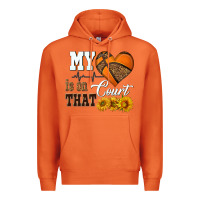 My Heart Is On That Court Premium Hoodie | Teevron