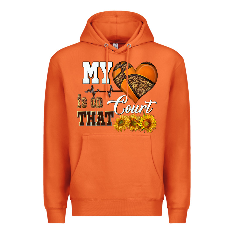 My Heart Is On That Court Premium Hoodie by HRA Design Shop | Teevron