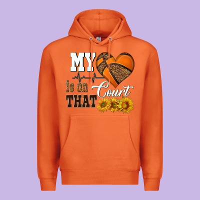 My Heart Is On That Court Premium Hoodie Designed By Hra Design Shop