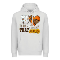 Dove Grey my heart is on that court Premium Hoodie - HRA Design Shop