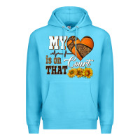 Ocean Blue my heart is on that court Premium Hoodie - HRA Design Shop