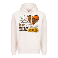 Pale Pink my heart is on that court Premium Hoodie - HRA Design Shop