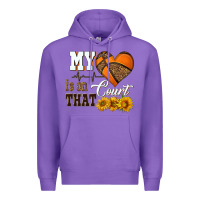 Purple my heart is on that court Premium Hoodie - HRA Design Shop