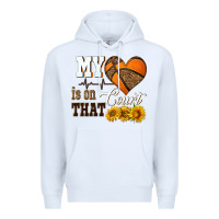 White my heart is on that court Premium Hoodie - HRA Design Shop