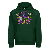Forest Green Witches Be Crazy Urban Hoodie - CowhideDigitalArt