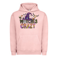 Pigment Salmon Witches Be Crazy Urban Hoodie - CowhideDigitalArt