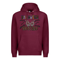Burgundy halloween brother Premium Hoodie - CowhideDigitalArt