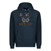 Navy halloween brother Premium Hoodie - CowhideDigitalArt