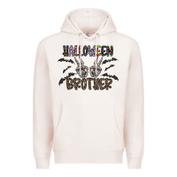 Pale Pink halloween brother Premium Hoodie - CowhideDigitalArt